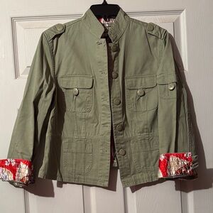 Ladies Military Like Field Jacket - Green